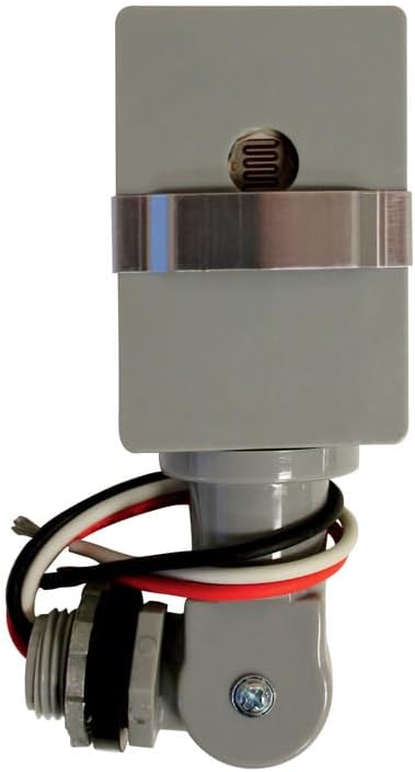 Amertac Gray Photoelectric Swivel Light Control 1 pk