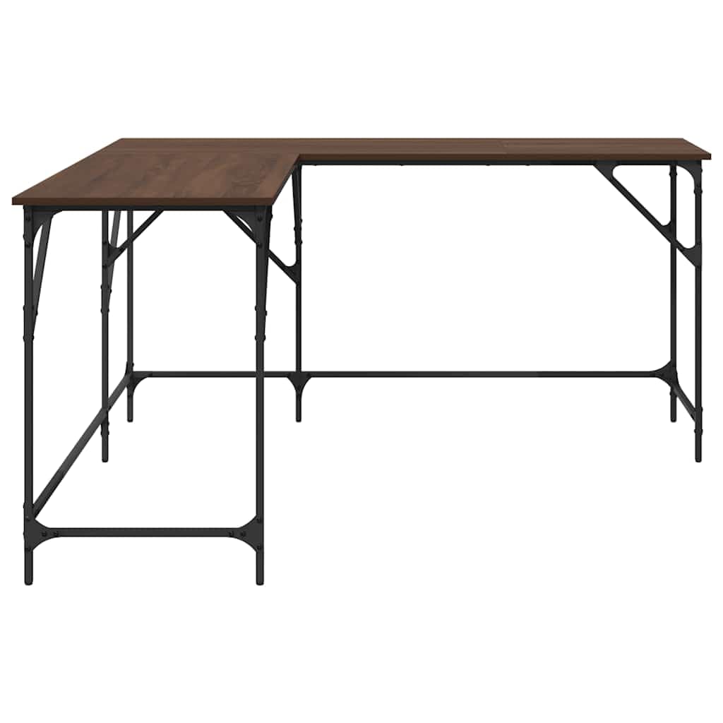 Scrivania Angolare a L 149x149x75 cm in Legno Multistrato | Ottimizza lo spazio nel tuo studio con questo tavolo angolare in stile industriale dotato di piedini regolabili.