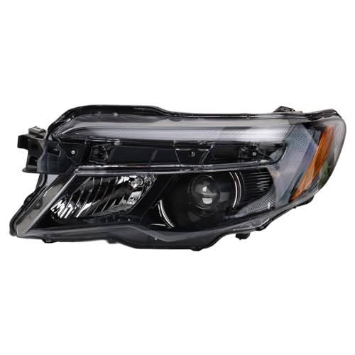 Image of TRQ Driver Side Headlight Assembly Halogen Compatible with 2016-2020 Honda Pilot EX EX-L Touring 2017-2020 Ridgeline With LED Daytime Running Lights HO2502167
