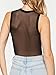 Allchic Womens Sheer Tank Tops, Sexy Mesh Halter Neck Blouses, Racer Back Sleeveless Shirts (150 Black, XL)