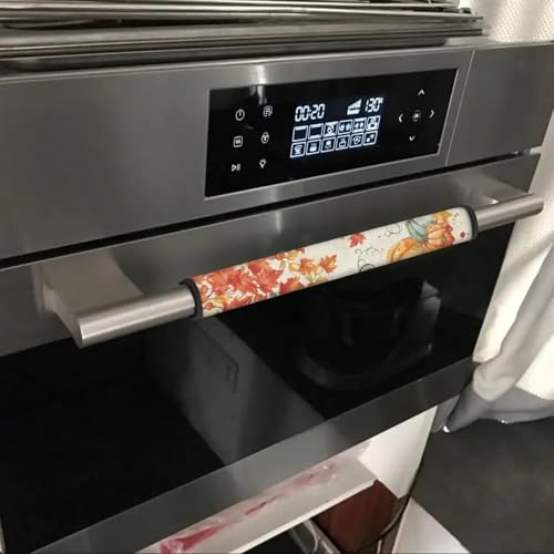 Image of Maple Leaf Refrigerator Door Handle Covers Set of 4 Fridge Handle Covers Anti-Static Stains Washable Kitchen Appliances Gloves Fall Decor for Kitchen Gift for Friends