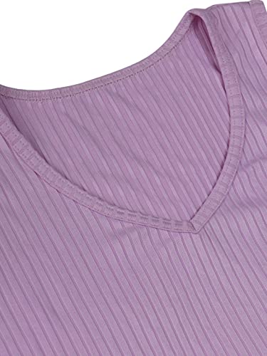 Image of POPWINGS Casual Solid Ribbed Crop Top for Women || Sleeveless Crop Top for Women || V-Neck Crop Top for Women || Women Crop Top for Summer