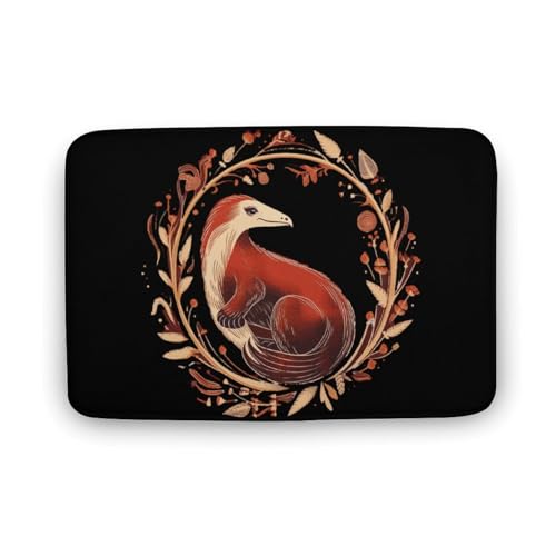 Anteater Print Coral Velvet Rugs Non-Slip Bathroom Rugs Soft Kitchen Rug Floor Carpet for Home Decor 19.7