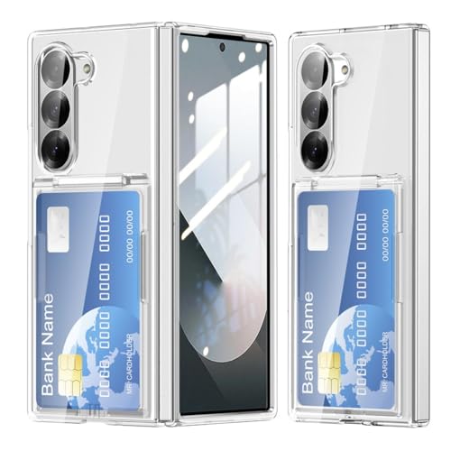 Coque Samsung Galaxy Z Fold5 transparente avec porte-carte et support photo pliable
