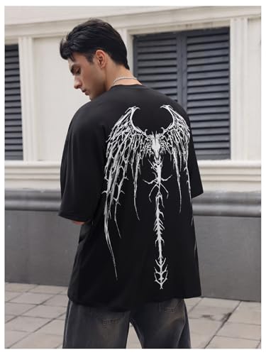SOLY HUX Men's Gothic Crewneck T-Shirt Vintage Graphic Tees Short Sleeve Tops Streetwear4