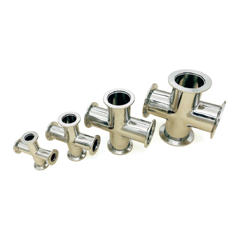 Accesorio KF16 de vacío en cruz de acero inoxidable 304 para tuberías industriales 3
