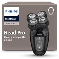 Philips Head Shaver Pro Series 5000 – Glatzenrasierer für Männer und Frauen, flexibler 360°-Scherkopf und ComfortCut-Klingen für eine gründliche Rasur, sanft zur Haut, Modell HS5980/15