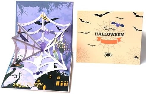 Halloween Card, 3D Pop Up Handmade Halloween Greeting Cards with ...