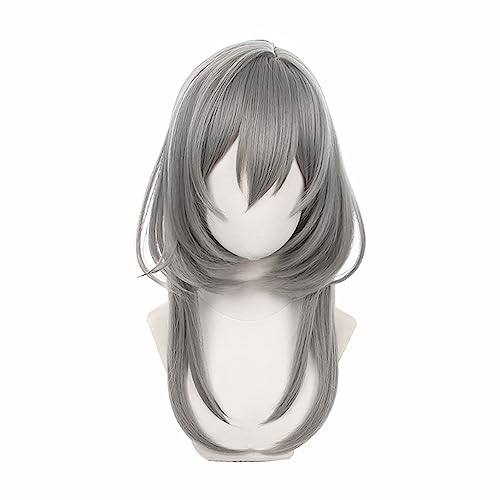 Anime Cosplay Wig for Game Honkai Star Rail Cosplay Wig Long Purple Red Hair for Girls and Women with Free Wig Cap (Trailblazer)