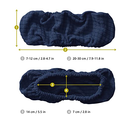 Image of FORCHEER Office Chair Armrest Covers Stretchable Water Resistant Spandex Stretch Jacquard Elastic Band Computer Office Chair Arm Pad Covers Chair Slipcover for Desk Chairs Arm 2P-Navy Blue