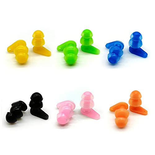 Zooshine 6 Sets Waterproof Silicone Kids Swimming Earplugs Ear Plug for Swimming Showering Protect Kids Ears in Water
