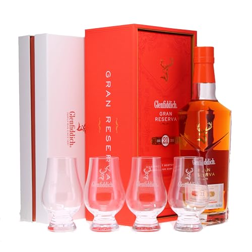 Glenfiddich - Glasses & Grand Reserva - 21 year old Whisky