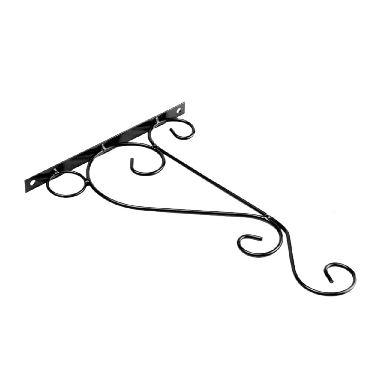 Huwoyg Balck C 30Cm 2 Pcs Hanging Bracket Hooks Hanger Wall Bird Flower Pot Basket Planter Lantern Metal Feeder Chime Wind Mount Hook Garden Decor For Plants(Balck C 30Cm)