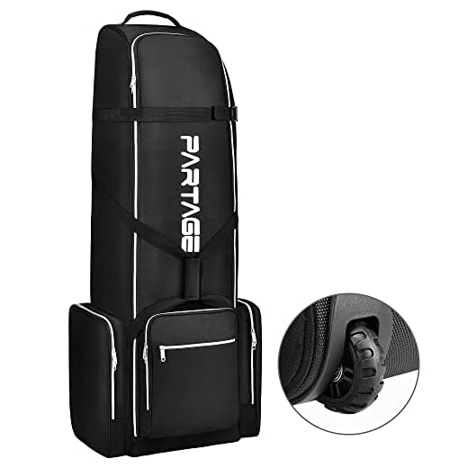 Partage Golf Travel Bag with Wheels,Golf Travel Case for Airlines -Black