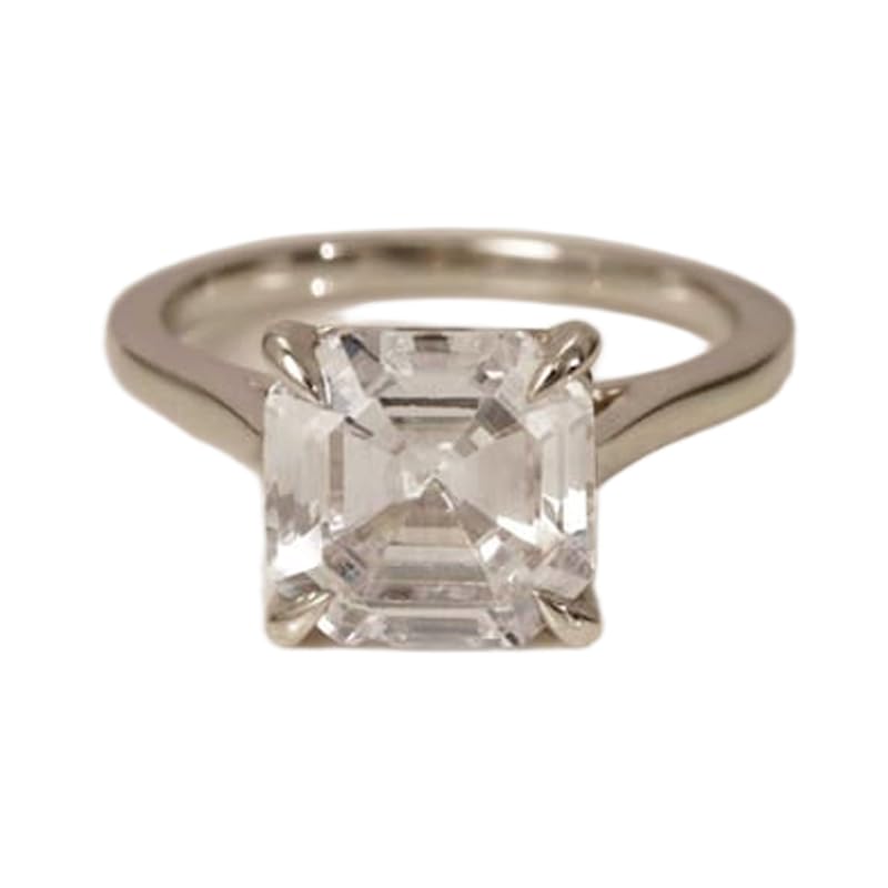 Bague solitaire en argent 925 anneau serti oxyde zirconium LK_DHR_0817