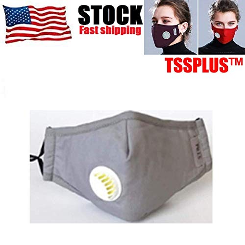 TSSPLUS PM2.5 Anti Air Pollution Reusable Washable Face Mask Respirator 2 Filters
