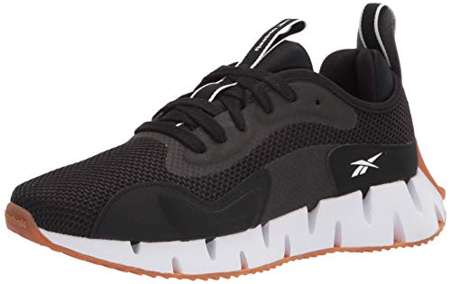 Reebok Men's Zig Dynamica Running Shoe, Black/White/Gum, 9.5