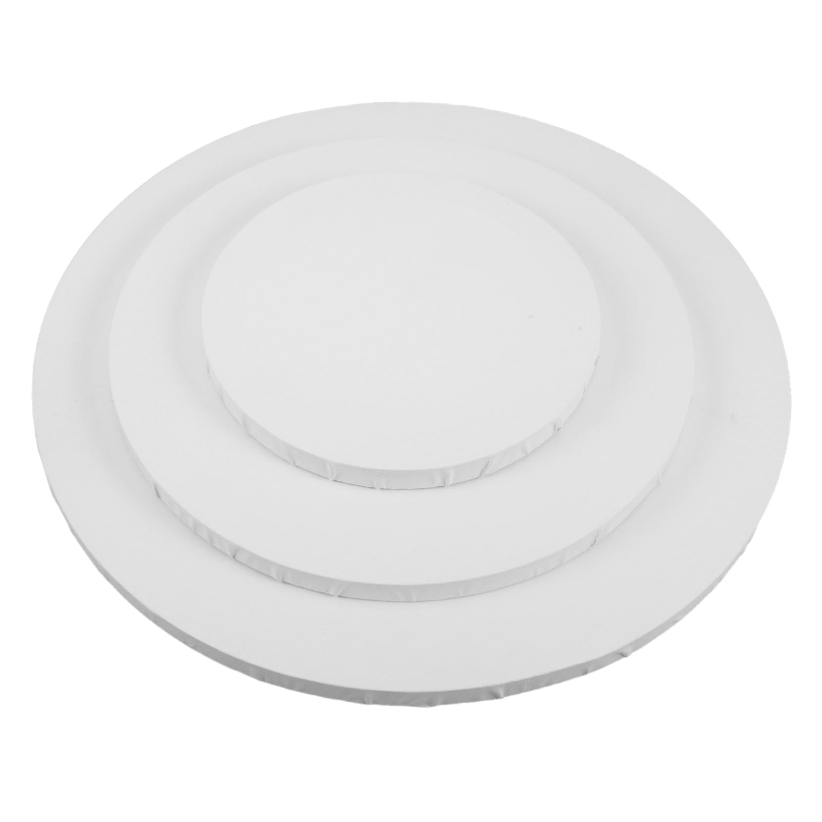 Paneles para pintura al óleo redondos de algodón con marco de madera LALAFINA 3 piezas