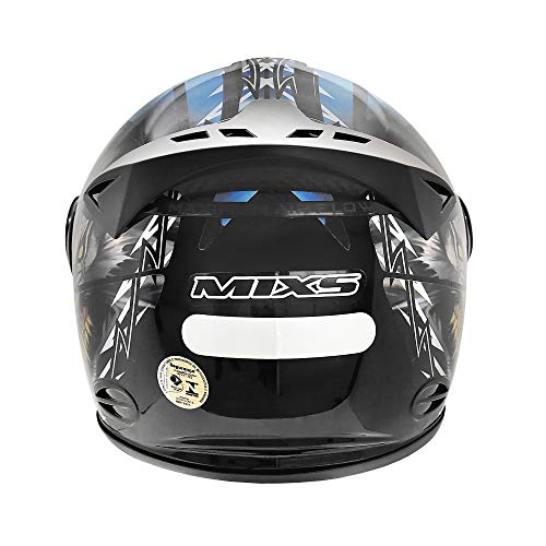 Capacete Mixs Gladiator Wolf Azul Lobo Escamoteavel Articulado Robocop 60