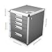 TrueyEssence 5 Tiers Desktop File Cabinet with Lock, Metal Office Filing Storage Box with 5 Drawers Tabletop Document Organizer for Letter Size Paper Home Office Supplies