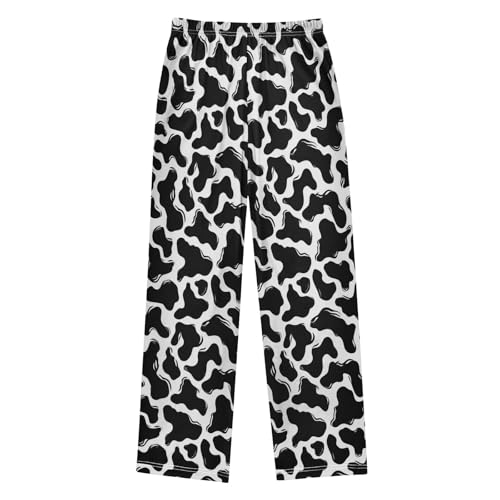 Pajama Bottoms, Pajamas Long Pant Cows Cute Skin Print Lounge Wear Casual Sleep Pants Soft Pjs Sleepwear2