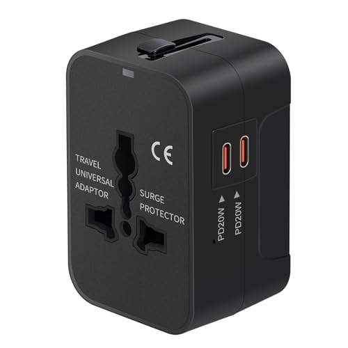 Universal Travel Adapter Fast Charger, All in One Plug Adapter