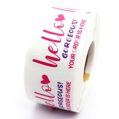 Littlefa Hello Gorgeous Stickers,Thank You Stickers Small Business