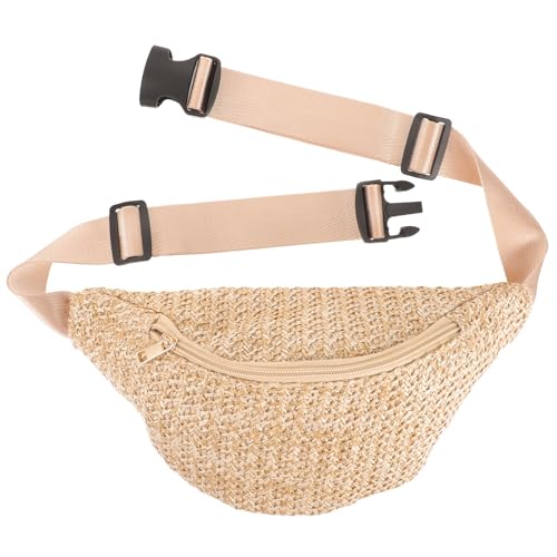 Riñonera para paseo de perros de paja sintética marrón Yardenfun mini