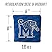 YouTheFan Officially-Licensed NCAA Memphis Tigers Set of 4 Cornhole Bags - All Weather Regulation 6” x 6” Size - 16oz Weight - Designed in USA