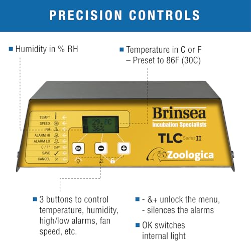 Brinsea TLC-40 Zoologica II Bird Brooder & Pet Recovery Incubator with Humidity Control for Sick Animals, Ideal for Large Birds, Newborn Puppies, Kittens, and Small Animals