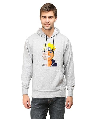 Image of Khakey Mens Cotton Hoodies | Naruto Hoodies for Men | Anime Hoodies for Men