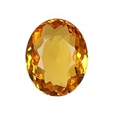 REAL-GEMS Loose Gemstones Translucent Brazilian Yellow Citrine 52.00 Carat Finest Oval Cut Yellow Citrine Loose Gemstone For Jewelry Making