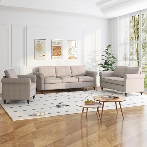 ZAFLY 3-Piece Sofa Set Cover