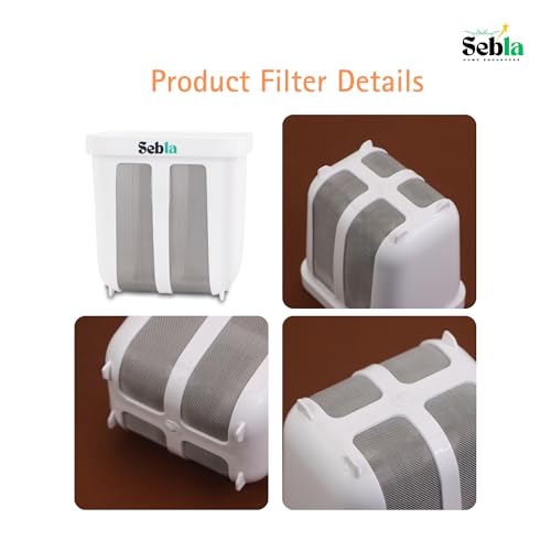 Image of Sebla Multipurpose Yogurt Filter Strainer with Scale Mark (1100 mL) │ Hung Curd Maker │ Greek Yoghurt │ Hung Curd Strainer Box │ Greek Yogurt Maker │ Dahi Filter │ Kefir Strainer Box BPA-Free