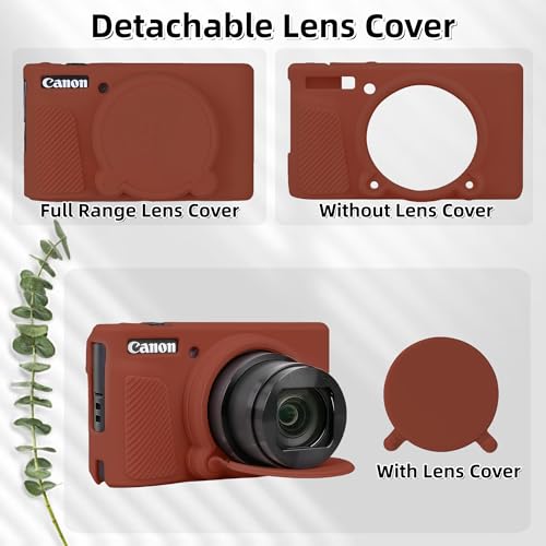 Funda para cámara Canon PowerShot SX740/SX730 silicona marrón miniatura 4