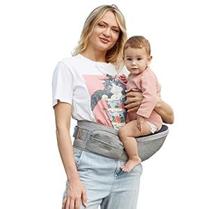 Hip Carrier,Baby Carrier Hip Seat Waist for Baby with Adjustable Strap and Pocket,Ergonomic Baby Hip Holder for Newborns & Toddlers (Light Grey)