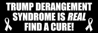 JR Studio 3x9 inch Trump Derangement Syndrome is Real Bumper Sticker -pro GOP Anti Liberal Vinyl Decal Sticker Car Waterproof Car Decal Bumper Sticker
