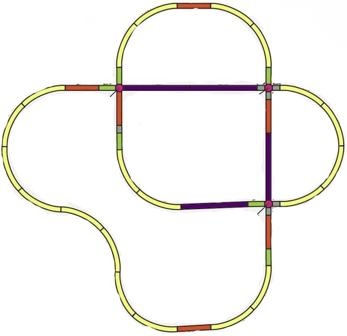 Rokuhan Layout Plan J Complete Track Set (47.2" x 43.3")