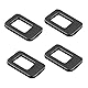 4 Stück Car Parts, Quadratische Schnalle, Kunststoff und Eisen, for Cars, Trucks and Vans, Black