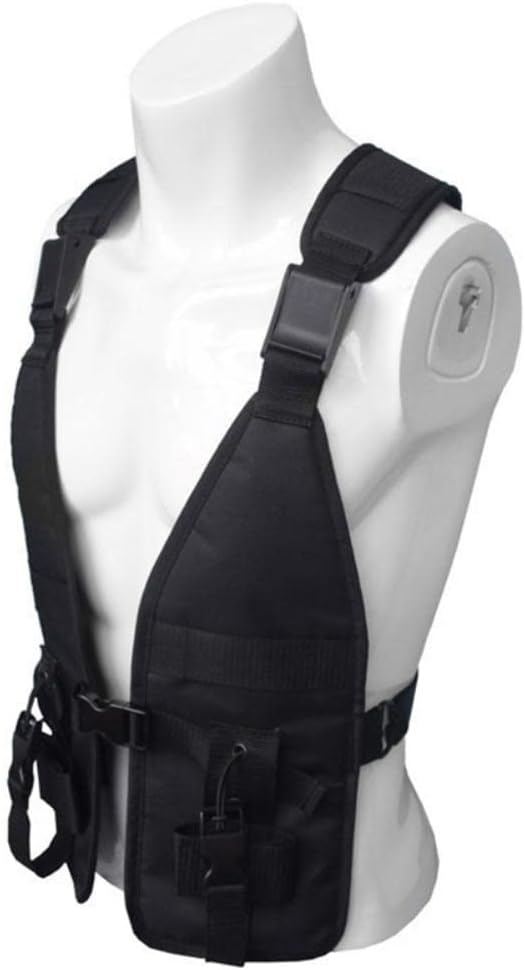 Oxford Cloth Molle Chest Bag Black for Outdoor Training, Hunting, Fishing - Adjustable Straps for CS, Cycling, Photography - Weight Utility Gadget Pouch for Men