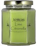 Lime Citronella Scented Blended Soy Candle for Indoor Use by Just Makes Scents (8 fl oz)