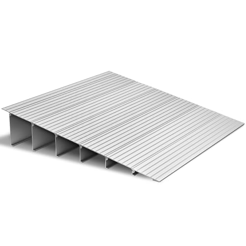 VEVOR Türschwellenrampe, 805x865x155 mm, Rollstuhlrampe aus Aluminiumlegierung mit Einer Tragkraft von 360 kg, Bordsteinrampen für Heimtreppen, Rollstühle Roller Gehhilfen Fahrräder Dreiräder