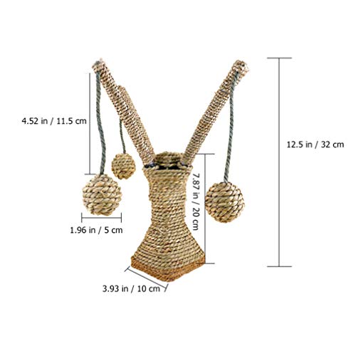 Balacoo – Haste de arranhão de sisal de gatinho para gatos e árvores, brinquedo interativo