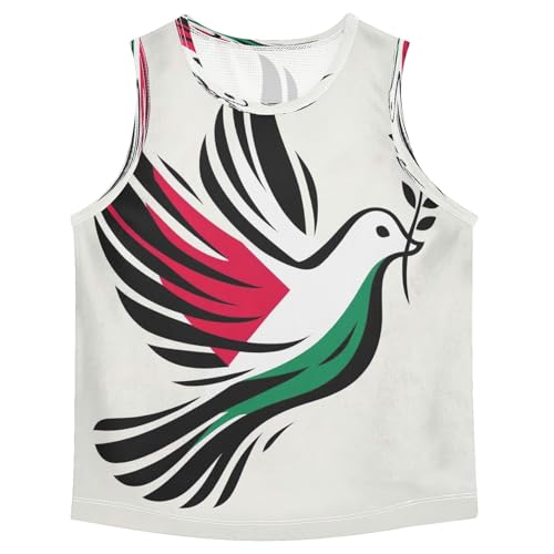 Boys'Tank Tops, Sleeveless Quick Dry Athletic Performance Tank Undershirts for Running Football Basketball,3-15 Y - Main Image