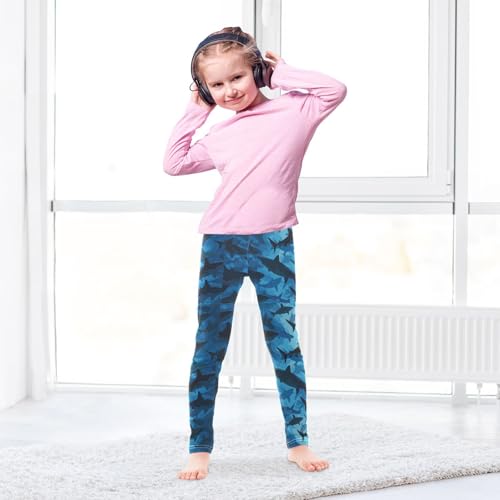 Swimming Sharks Girls Leggings Kids Yoga Pants Dance Active Tights 4T4