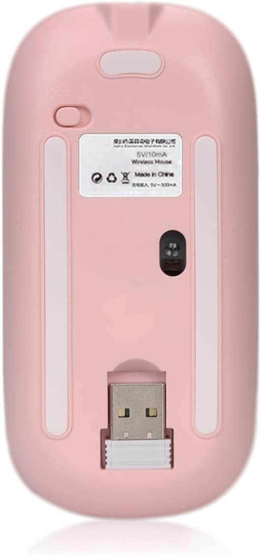 Bling Luxury Crystal Rhinestone Wireless Mouse Sparkly Computer Mouse with USB Receiver for Girls, Bedazzled Leopard Mice for Notebook, PC, Laptop, MacBook - Pink