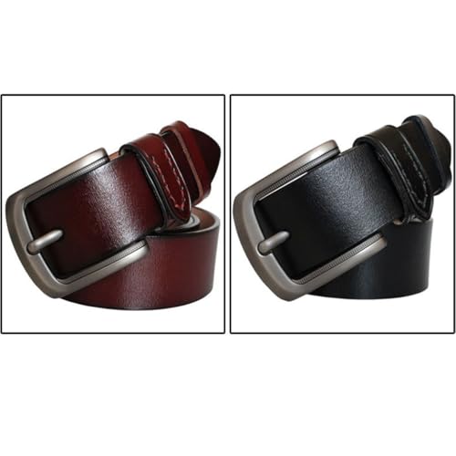 Cowhide Belt, Pin Buckle, Casual Retro Fashion, Extra Large Size For Jeans Casual Pants, 38mm Width, Men's Gift2