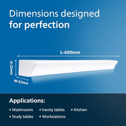 Image of Philips 2ft 20W Compact Mirror light | ArchGlow Decorative Modern Tubelight for Home | Warm White, Pack of 6