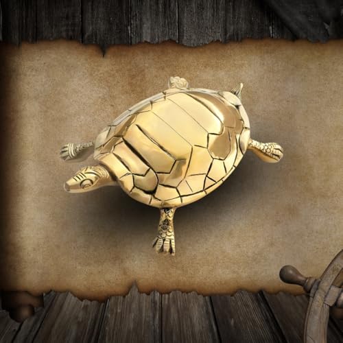 Image of Pure Brass Big Tortoise | Vastu Remedy for Longevity, Luck & Protection | Handcrafted Heavy Brass Turtle Idol for Centre, North & North-West Zones | Premium Home & Office Dcor