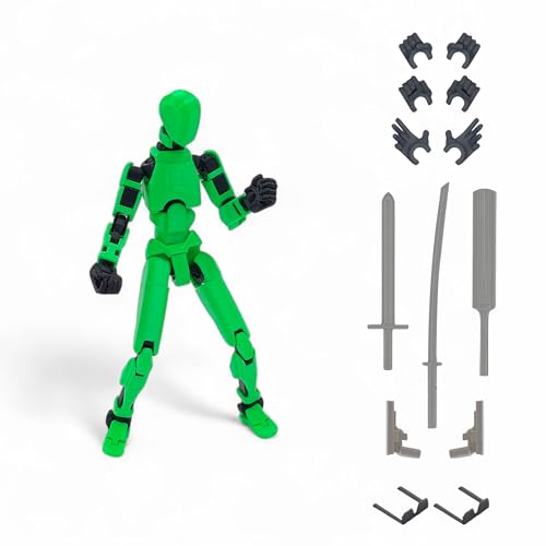 Image of Dummy13 Fully Articulated Action Figure | 3D Printed Robot Assembly Kit | 5.4 Inch Tall Poseable Toy | Dynamic Poses | DIY Collectible Model | Made in India (Red Armour)